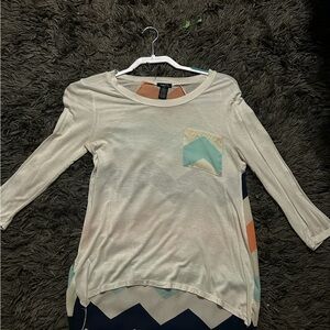 Rue21 Chevron Pattern Long Sleeve Top